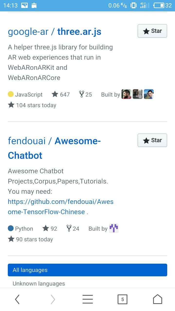 Awesome-TensorFlow-Chinese and Awesome-Chatbot  Github Python Tending