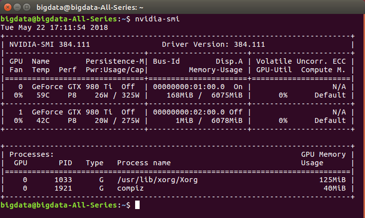 Ubuntu 安装 tensorflow-gpu 1.4 包含 CUDA 8.0 和cuDNN