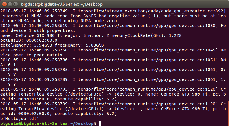 Ubuntu 安装 tensorflow-gpu 1.4 包含 CUDA 8.0 和cuDNN